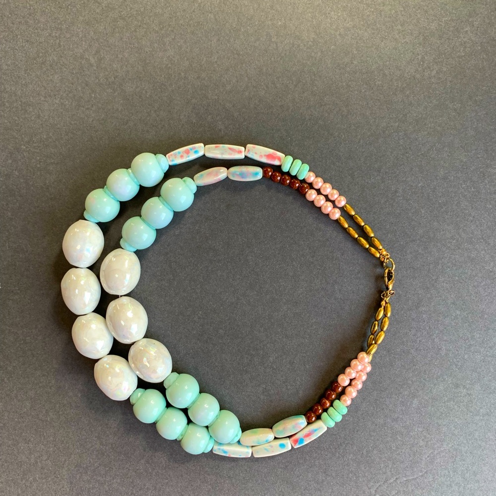 Anthropologie pastel bead necklace